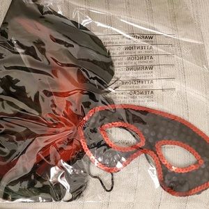 Mardi Gras mask masquerade mask red and black